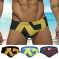 thumbnail image 1 of Neinkie Men's Quick Dry Swim Briefs Bikini Swimsuit Board Shorts with Adjustable Drawstring, 1 of 7