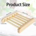 thumbnail image 4 of Ghojet 10Pcs Wooden Soap Tray Self Draining Soap Dish Holder Bathroom Soap Case for Bathroom Kitchen Sink Soap Saver Natural Wooden Holder Hand Craft Bathtub Shower Dish Accessories, 4 of 9