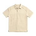 thumbnail image 5 of KeShDi Men's Shirts Polo Shirts Men's Colorblock Short Sleeve Shirt In Breathable Fabric with Classic Collar Khaki 3X, 5 of 7