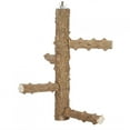 thumbnail image 2 of Rotación de loros, escaleras de madera Natural, varilla de pie con piel, perchas de entrenamiento para pájaros y mascotas, 2 of 5