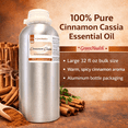 thumbnail image 3 of Cinnamon Cassia - 32 fl oz (946 ml) Aluminum Bottle w/Plug Cap - 100% Pure Essential Oil - GreenHealth, 3 of 9