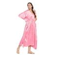 thumbnail image 3 of Oussum Womens Kaftans Satin Long Maxi Dress for Women Adjustable Size Caftans Plus Size Nightwear Evening Gown Beachwear Casual Dresses Online, 3 of 7