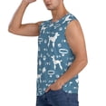 thumbnail image 3 of Bingfone Poodle Dog Pattern Men's Tank Tops Workout Sleeveless Tee Shirts Running Beach Tanks for Men-Medium, 3 of 7