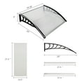 thumbnail image 5 of 40" x 31" Door Window Awning, UV Rain Protection Awning Eave Canopy, Patio Door Awning Modern Polycarbonate Cover, Eaves Transparent Board & Holder, B354, 5 of 10