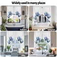 thumbnail image 6 of Blue Tulip Swag Valances for Windows 2 Pack Flower Farmhouse Swag Kitchen Curtains 36 Inches Long Rod Pocket Short Window Treatment for Kitchen Bathroom 28"x36", 6 of 8