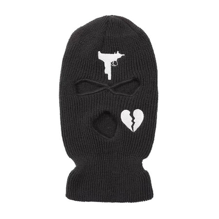 

Heiheiup Motorcycle Windproof Full Face Knit Hats Custom SkiMask Warm Embroidery Winter Hats Knitted 3 Holes Ski Syrup