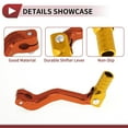 thumbnail image 3 of Folding Motorcycle Gear Shifter Lever for Kayo T2 Aluminum Alloy Pedal Shift Lever Arm Orange Gold Tone, 3 of 6