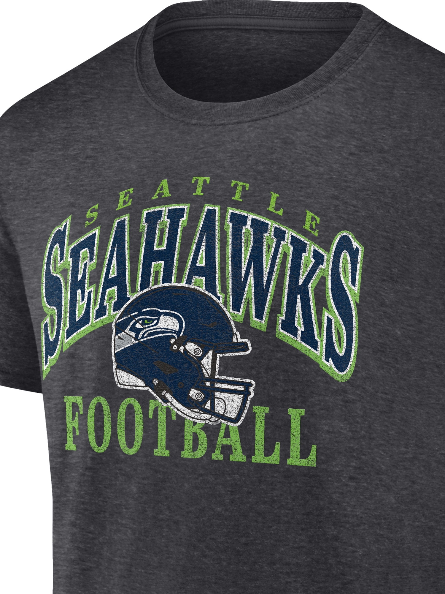 NFL Seattle Seahawks Men's Cotton Charcoal Heather Short Sleeve T-Shirt
