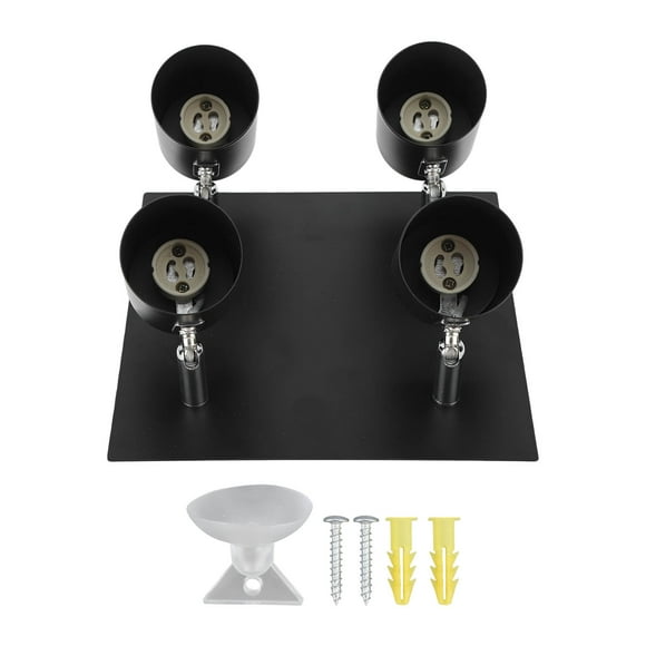 Soporte de lámpara de riel de luz, 4 accesorios de iluminación de riel industrial ajustables de luz Soporte de luz de riel de luz Rendimiento probado