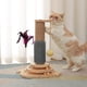 thumbnail image 3 of Tocadiscos de 2 niveles, juguete de pista de madera para gatos con poste rascador, juguete interactivo divertido para gatitos para gatos de interior XianweiShao 8390615125949, 3 of 4