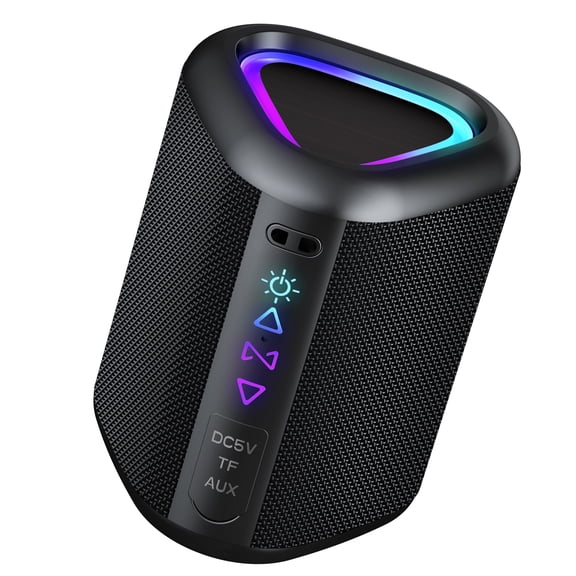 Bluetooth Speaker Portable Speaker 12W Loud Stereo Sound, All Day Playtime,Home/Party/Outdoor/Beach (Black)