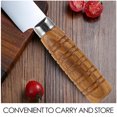 thumbnail image 2 of 1 Set of Kitchen Cutter Handle Wooden Chef Cutter Antiskid Handle Replacement for Restaurant, 2 of 9