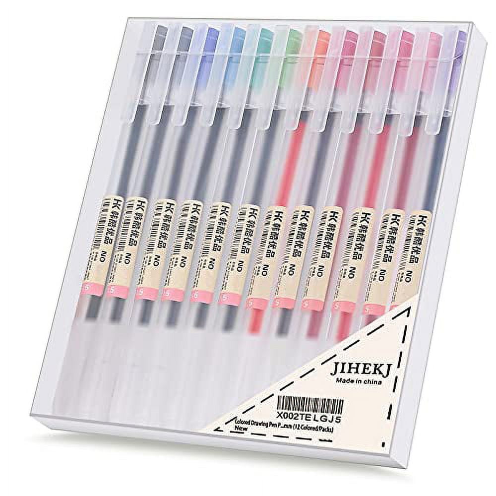 RNAB092LP2ZPH penagic - gel pens 12 colors, ball point pens fine point, 0.5  mm ink pen, note taking pens for japanese korean office school