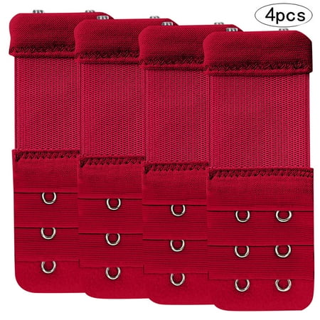 

OVTICZA Women s Bra Extender 2 Hook Elastic Adjustable Soft and Comfortable Bra Strap Extender One Size Wine