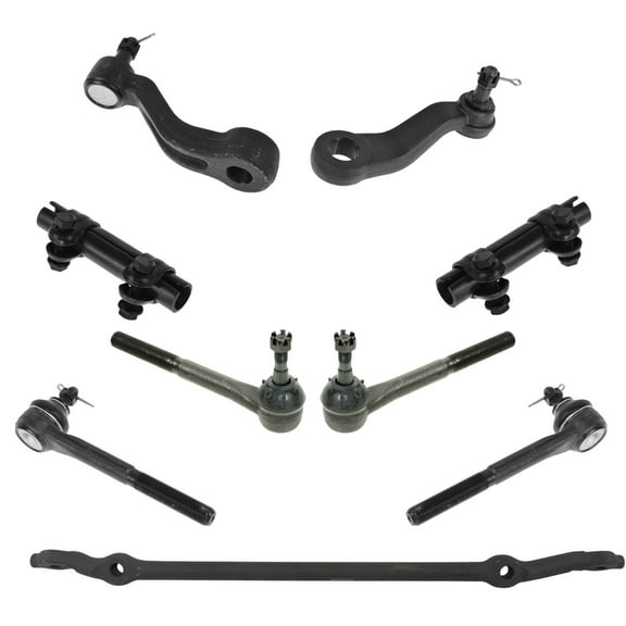 TRQ Front Tie Rod Adjuster Center Link Idler Pitman Arm Steering Kit 9pc 4WD PSA64944