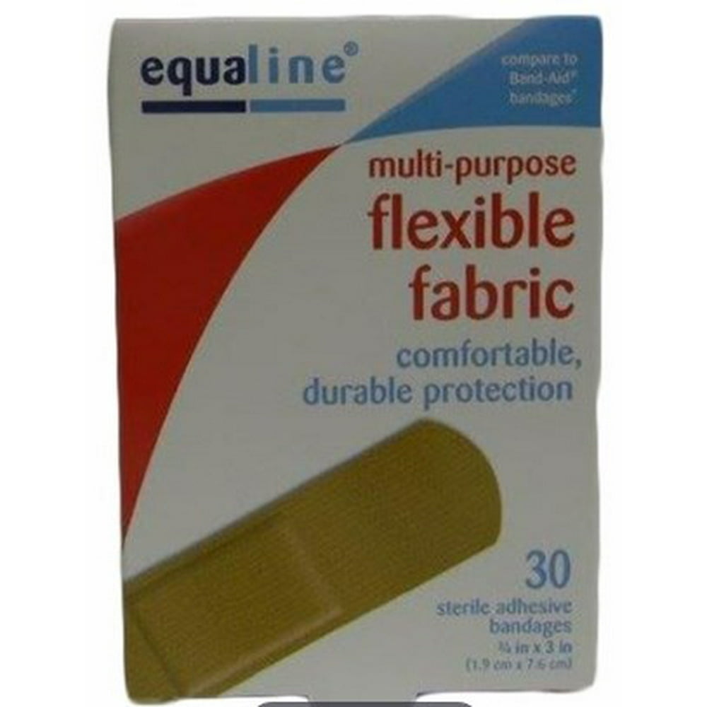 Equaline Adhesive Bandages, MultiPurpose, Flexible Fabric, Sterile, 30