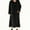 #191-Black, variant on Womens Fleece Warm Robe: Cozy Flannel Long Zipper Bathrobe - Plush Winter Housecoat Nightgown Pajamas With Pockets