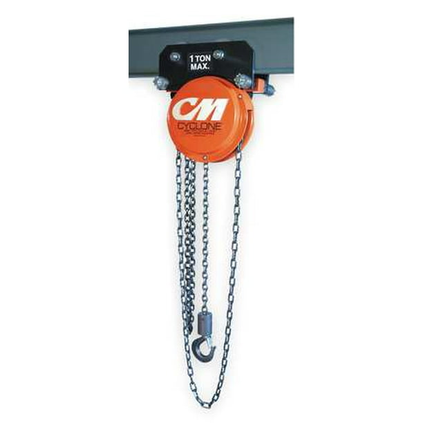CM CYCLONE 4522 Army Type Chain Hoist, 1000 lb., 10 ft.