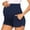 Blue, variant on Pitauce Womens Maternity Over Belly Lounge Shorts Pregnancy Summer Casual Pajama Shorts Workout Athletic Running Shorts with Pockets