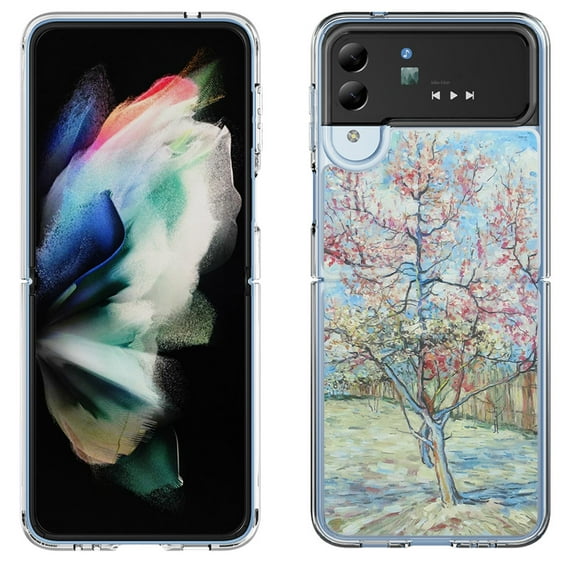 Shockproof Bumper Phone Case for Samsung Galaxy Z Flip 4 5G, by OneToughShield ® - Blossom Tree