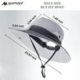thumbnail image 2 of AYAMAYA Ponytail Mesh Sun Hats with Wide Brim, Waterproof UV Protection Summer Fishing Hat, Outdoor Foldable Bucket Hat, Safari Beach Hat(Gray), 2 of 6