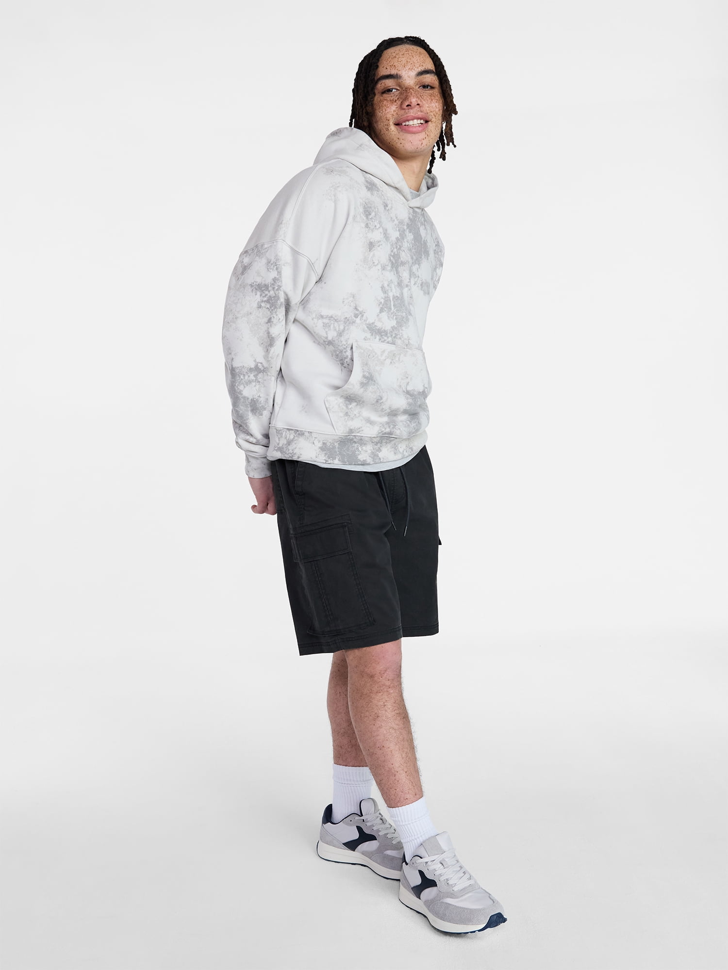 No Boundaries Twill Cargo Shorts, 10" Inseam, Men's XS-5XL