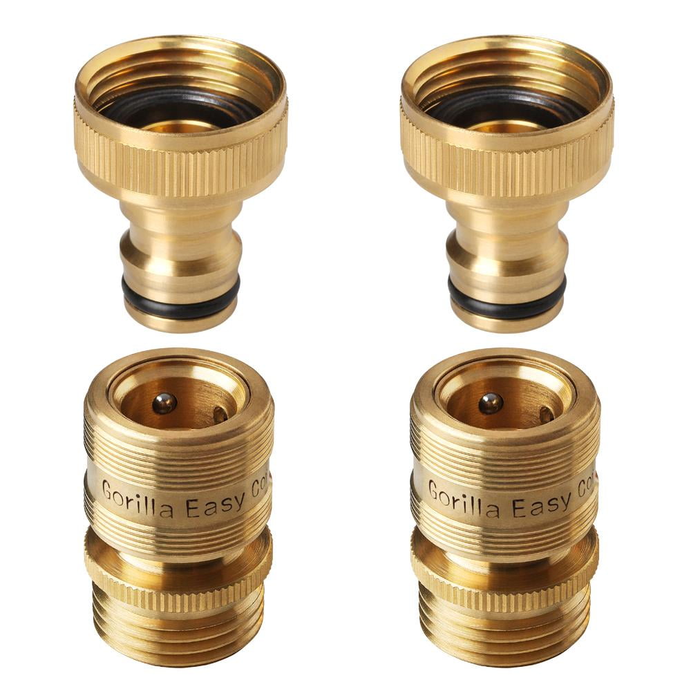 5 Pairs Garden Hose Quick Connect Water Hose For Brass Female Male Connector US