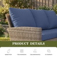 thumbnail image 4 of ELPOSUN 5 Pieces Outdoor Sectional PE Rattan Conversation Sofa Set with Gray Wicker, Blue, 4 of 6
