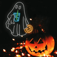 thumbnail image 3 of Glowneon Ghost Drink Boba Tea Led Signs, Halloween Neon Lights Decor, 3 of 4