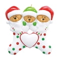 thumbnail image 5 of Personalized Family Christmas Ornament 2024 - Customized Family of 3 Brown Bear Holiday Keepsake, 5 of 10