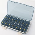 thumbnail image 1 of Neinkie Weekly Pill Organizer,3-Times-A-Day 7 Day Pill Box Large Compartments Moisture-Proof Pill Case Medication Reminder Portable Travel Container for Vitamins Fish Oil Compartments, 1 of 7