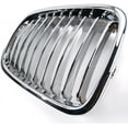 thumbnail image 6 of Front Hood Kidney Grill Grille for 1998-2001 BMW E46 4 Door Sedan 320i 323i 325i 328i 330i - Chrome, 6 of 6