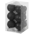 thumbnail image 6 of SLEETLY 28pk Black Ornaments for Christmas Tree Holiday Xmas Decorations, Shatterproof Plastic 3.15 Balls, Icicles and Snowflakes, 6 of 6