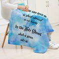 thumbnail image 3 of Bible Verse Blanket Inspirational Blanket Religious Gifts for Women Christian Birthday Gift for Family Friends Friendship Gift Soft Blue Flannel Throws Cozy Warm and Lightweight 50x60 Inch, 3 of 6