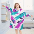 thumbnail image 5 of FORMRS Wearable Blanket Hoodie with Sleeves for Kids Cozy Flannel Sweatshirt, Abstract Drawing, 5 of 7