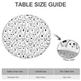 thumbnail image 6 of Black and White Halloween Ghosts Round Fitted Tablecloth with Elastic Edge,Dining Table Cover Waterproof,Outdoor Round Tablecloth for Camping,Dining,Indoor and Outdoor, 6 of 7