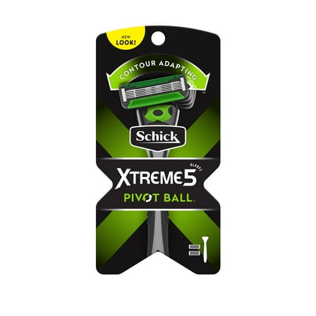 Schick Xtreme5 Pivot Ball Men's Razor, 1 Handle and 2 Refills