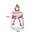 thumbnail image 3 of JeashCHAT Christmas Cookie Jar Penguin Candy Jar Glass Food Storage Containers with Lids for Kitchen Counter, Christmas Decorations Party Supplies Favors, 3 of 6