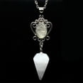 thumbnail image 3 of Natural Crystal Hexagonal Pointed Cone Pendant Pendulum Reiki Chakra Necklace, 3 of 6