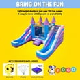 thumbnail image 5 of Pogo Bounce House Crossover Double Water Slide Bounce House Combo Trio, Pink, Tropical, and Rainbow, 5 of 8
