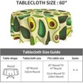thumbnail image 2 of Avocado Table Cloth Round Table Cover Wrinkle Resistant Waterproof Tablecloth 60 Inch Washable for Kitchen Party Picnic Fruit, 2 of 6