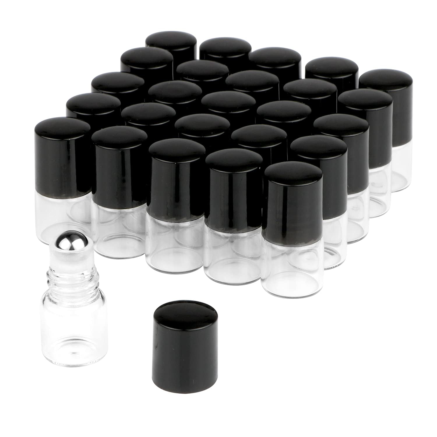 10 X Empty Clear Glass Bottle With Cap Refillable Sample Vial 