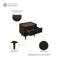 thumbnail image 4 of Manhattan Comfort Duane Nightstand from Engineered Wood in Dark Brown and Black, 4 of 13
