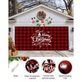 thumbnail image 2 of Garage Door Banner Cover 7 x 16 ft, Merry Christmas Snowflake Xmas Elk Red Black Buffalo Plaid Christmas Garage Door Decorations Holiday Christmas Backdrop Decor for Winter New Year Xmas Party, 2 of 6