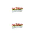 thumbnail image 4 of Simulación de flores artificiales Cateissary cerca de madera cesta falsa maceta para interiores y exteriores Type6 NO6, 4 of 6