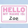 thumbnail image 2 of CafePress - Hello My Name Is: Zoe Infant Bodysuit - Baby Light Bodysuit, Size Newborn - 24 Months, 2 of 4