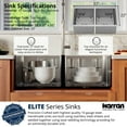 thumbnail image 3 of Karran  33" Top Mount Double Equal Bowl Stainless Steel Sink Kit, 3 of 5