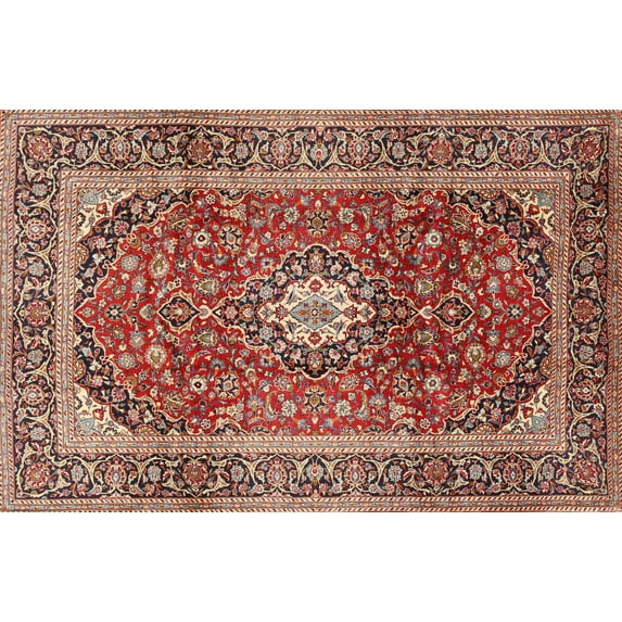 Ahgly Company Indoor Rectangle Traditional Red Medallion Area Rugs, 3' x 5'