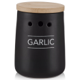 thumbnail image 1 of Bouclair Black Ceramic Garlic Container, 1 of 10