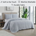 thumbnail image 2 of Mainstays Essentials Full/Queen Stripe Quilt, Blue Coverlet, Lightweight & Reversible Bedding, 2 of 9